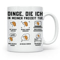 Beagle Tasse Spruch 'Dinge die ich tue' für Beagle Mama & Pa – Weiß [farbe:weiß]