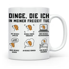 Beagle Tasse Spruch 'Dinge die ich tue' für Beagle Mama & Pa – Weiß [farbe:weiß]