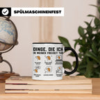 Beagle Tasse Spruch 'Dinge die ich tue' für Beagle Mama & Pa – Schwarz [farbe:schwarz]