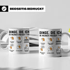 Beagle Tasse Spruch 'Dinge die ich tue' für Beagle Mama & Pa – Weiß [farbe:weiß]