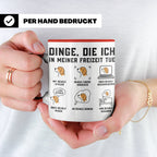 Beagle Tasse Spruch 'Dinge die ich tue' für Beagle Mama & Pa – Rot [farbe:rot]