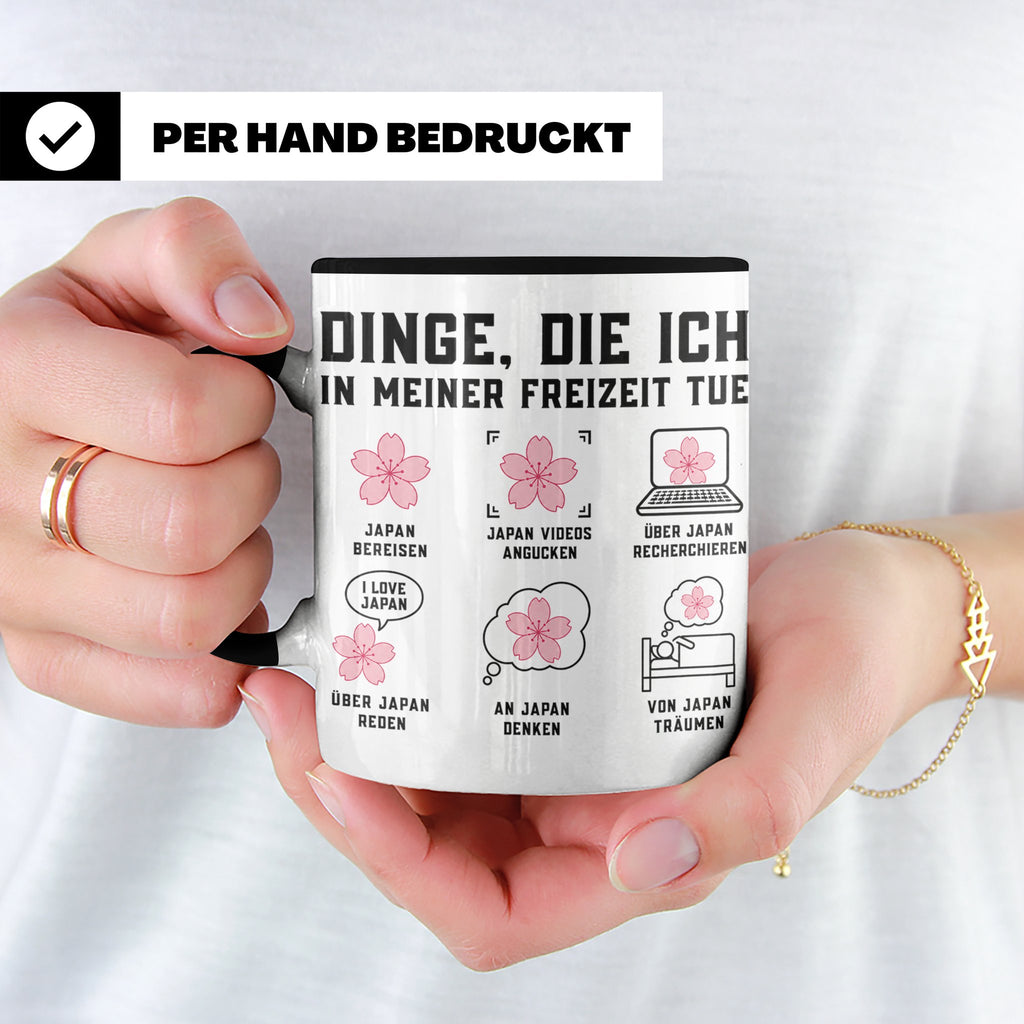 Japan Tasse Dinge die ich tue lustiger Spruch für Japan Fans – Schwarz [farbe:schwarz]