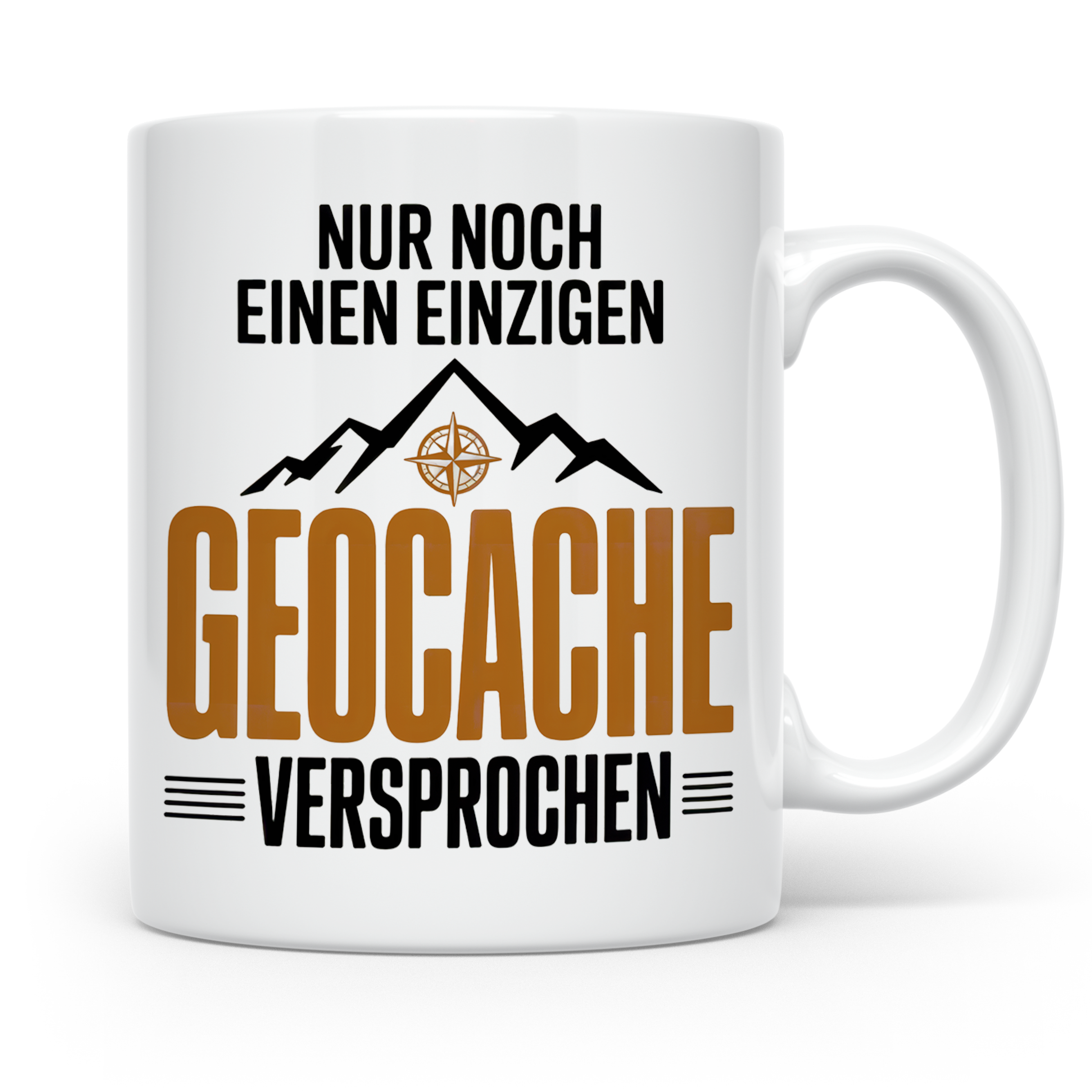 Geocaching Tasse - Nur noch ein Cache, versprochen! Outdoor  – Weiß [farbe:weiß]