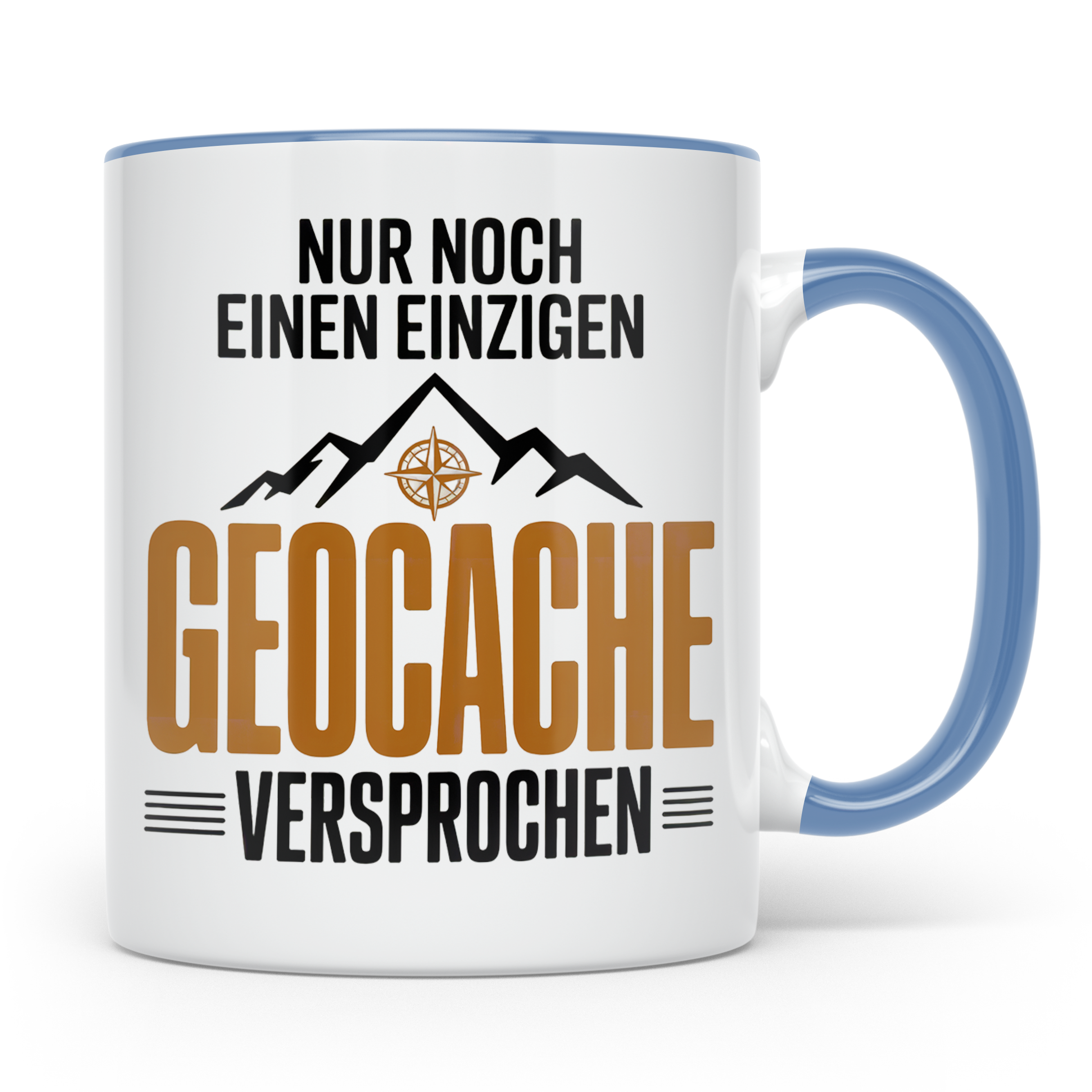 Geocaching Tasse - Nur noch ein Cache, versprochen! Outdoor  – Blau [farbe:blau]