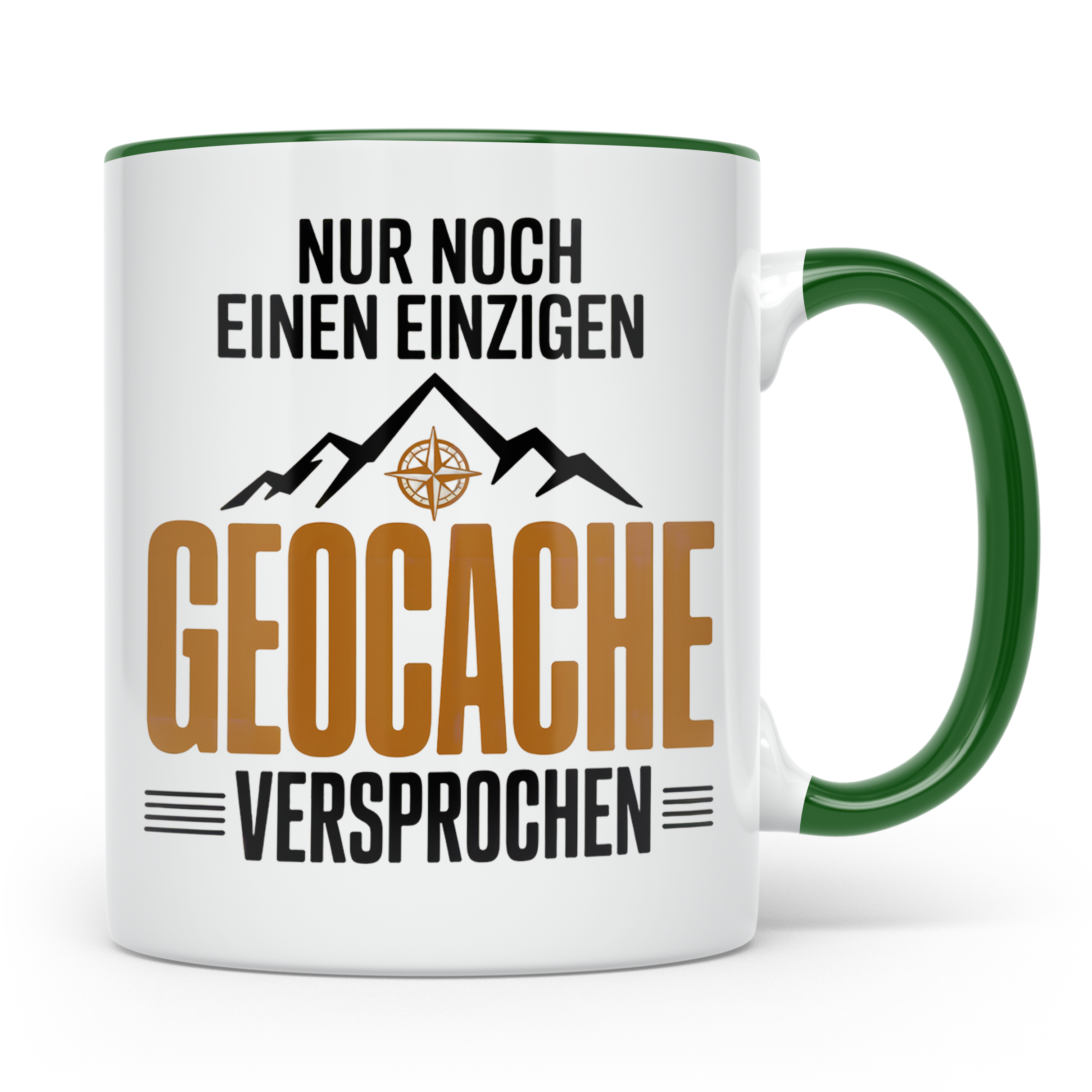 Geocaching Tasse - Nur noch ein Cache, versprochen! Outdoor  – Grün [farbe:grün]