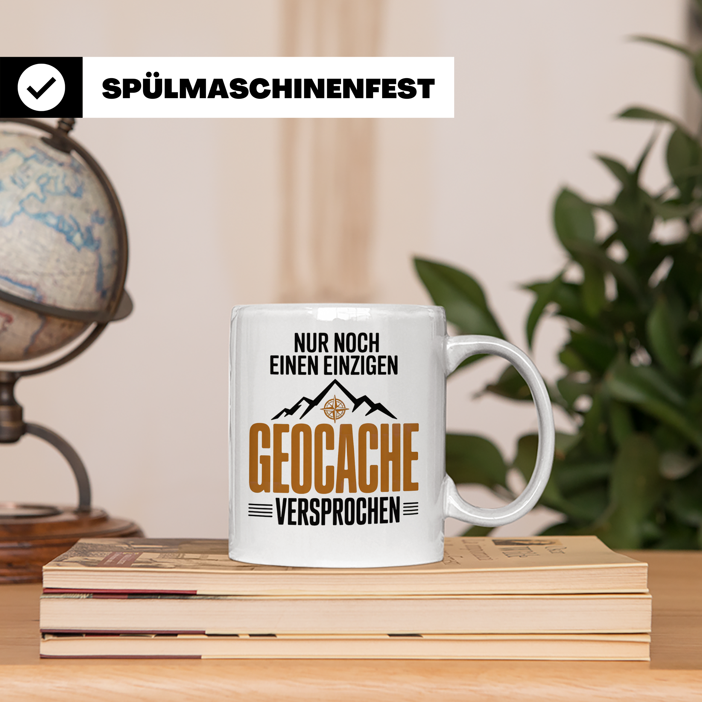 Geocaching Tasse - Nur noch ein Cache, versprochen! Outdoor  – Weiß [farbe:weiß]