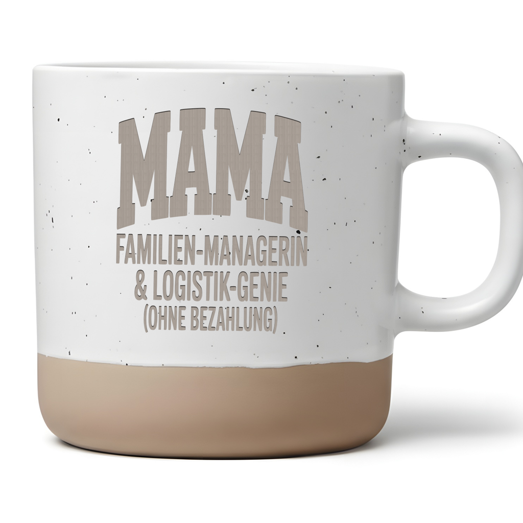 Mama Tasse Familien-Managerin Geschenk für Mutter zum Muttertag Lustig Logistik Genie Kaffeetasse Geburtstag Mama Spruch Bürobecher