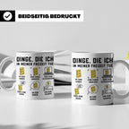 Chor Tasse mit Spruch Dinge die ich in meiner Freizeit tue | – Weiß [farbe:weiß]