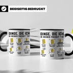 Chor Tasse mit Spruch Dinge die ich in meiner Freizeit tue | – Schwarz [farbe:schwarz]