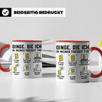 Chor Tasse mit Spruch Dinge die ich in meiner Freizeit tue | – Rot [farbe:rot]