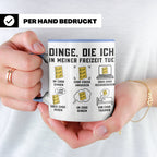 Chor Tasse mit Spruch Dinge die ich in meiner Freizeit tue | – Blau [farbe:blau]