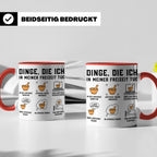 Apotheker Tasse mit Spruch Dinge die ich in meiner Freizeit  – Rot [farbe:rot]