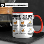 Apotheker Tasse mit Spruch Dinge die ich in meiner Freizeit  – Rot [farbe:rot]
