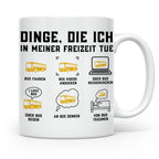 Busfahrer Tasse Dinge die ich tue lustiger Spruch, Geschenk  – Weiß [farbe:weiß]