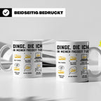 Busfahrer Tasse Dinge die ich tue lustiger Spruch, Geschenk  – Weiß [farbe:weiß]