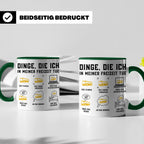 Busfahrer Tasse Dinge die ich tue lustiger Spruch, Geschenk  – Grün [farbe:grün]