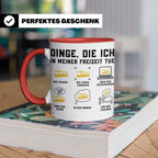 Busfahrer Tasse Dinge die ich tue lustiger Spruch, Geschenk  – Rot [farbe:rot]