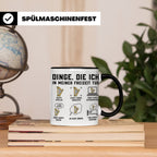 Harfe Tasse für Harfenisten, lustiger Spruch Dinge die ich t – Schwarz [farbe:schwarz]