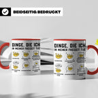 Hausmeister Tasse mit Spruch Dinge die ich in meiner Freizei – Rot [farbe:rot]