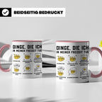 Hausmeister Tasse mit Spruch Dinge die ich in meiner Freizei – Rosa [farbe:rosa]