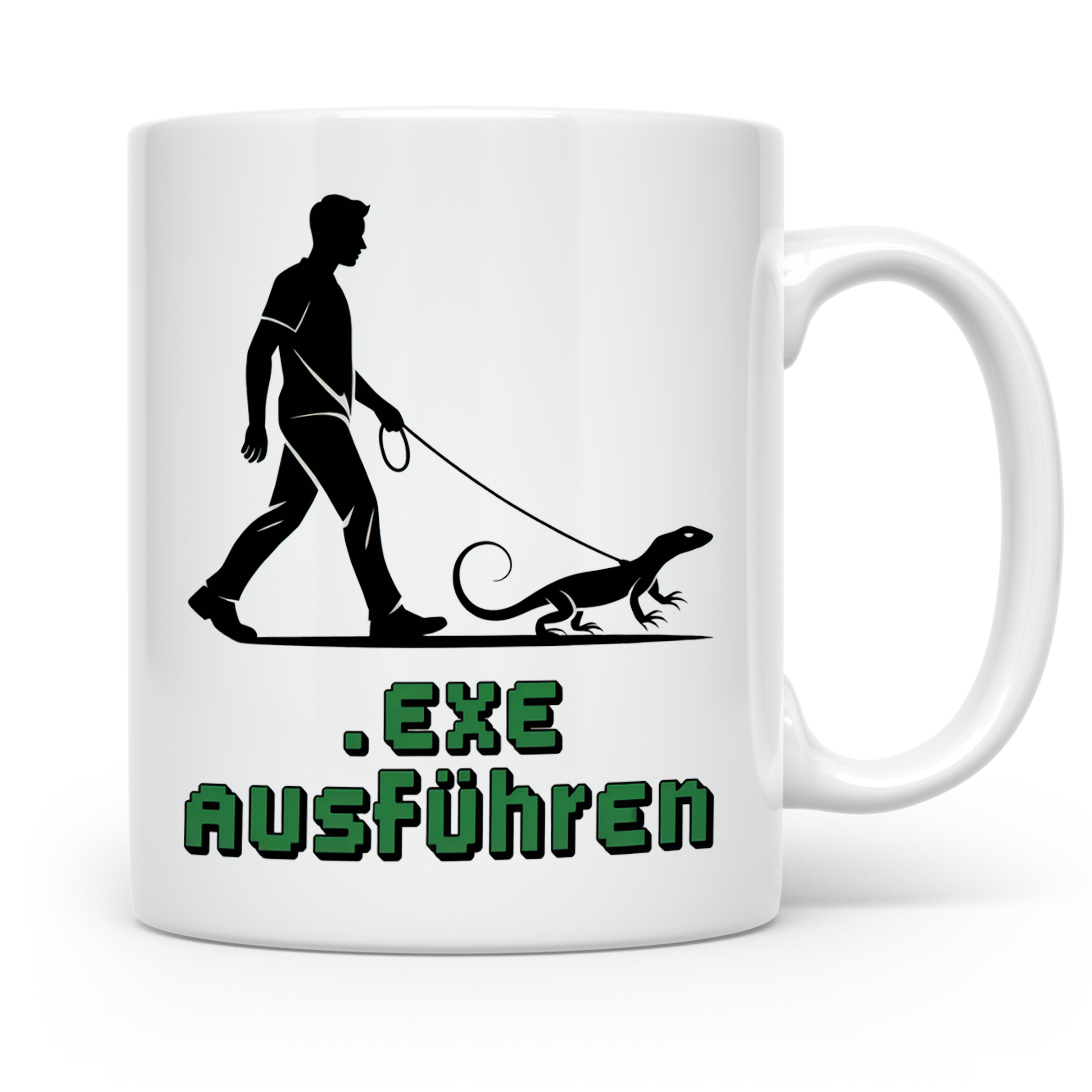 Echsen Tasse - Bartagame Gassi führen! Reptilienhalter Gesch – Weiß [farbe:weiß]