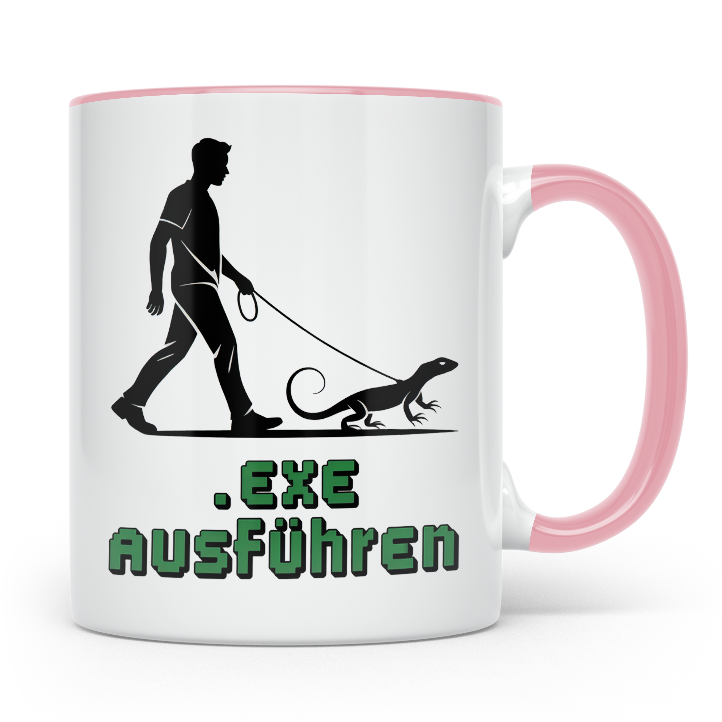 Echsen Tasse - Bartagame Gassi führen! Reptilienhalter Gesch – Rosa [farbe:rosa]