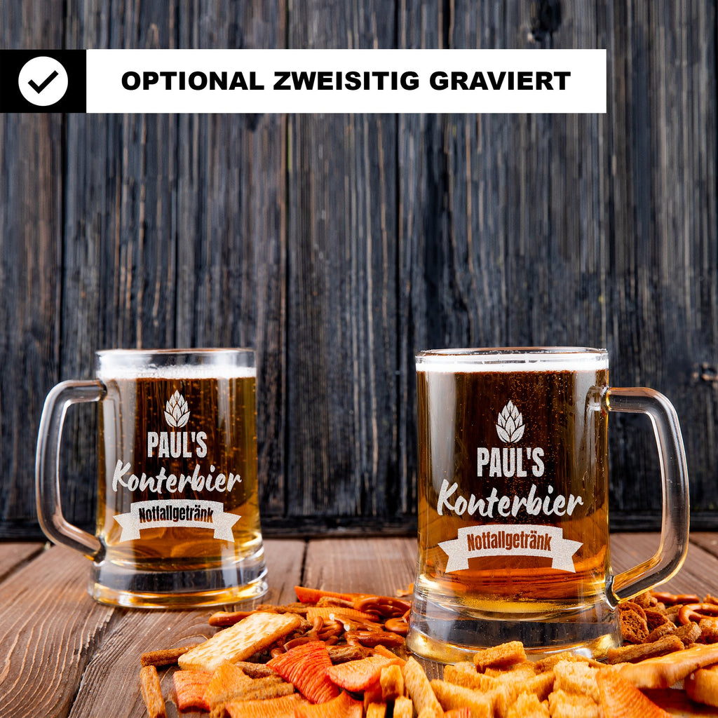 Lustiger Personalisierter Bierkrug Konterbier Humorvoller Spruch Geschenkidee