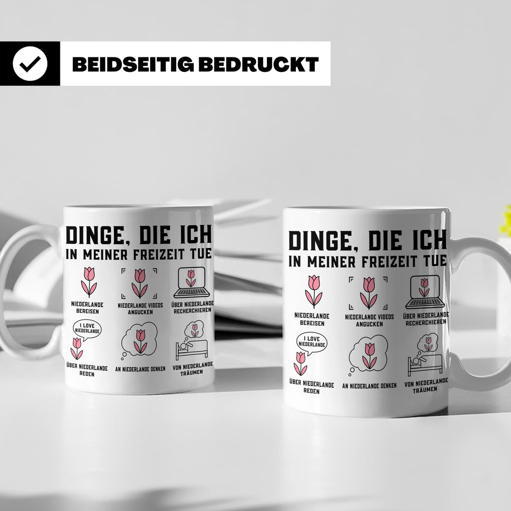 Niederlande Tasse Dinge die ich in meiner Freizeit tue lusti – Weiß [farbe:weiß]