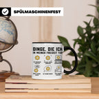 Ingenieur Tasse mit Spruch Dinge die ich tue. Geschenk für M – Schwarz [farbe:schwarz]