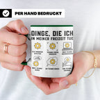 Ingenieur Tasse mit Spruch Dinge die ich tue. Geschenk für M – Grün [farbe:grün]