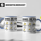 Reinigungskraft Tasse mit Spruch Dinge die ich in meiner Fre – Blau [farbe:blau]