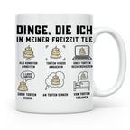Konditor Tasse mit Spruch Dinge die ich tue, lustiges Gesche – Weiß [farbe:weiß]