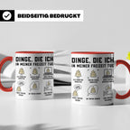 Konditor Tasse mit Spruch Dinge die ich tue, lustiges Gesche – Rot [farbe:rot]