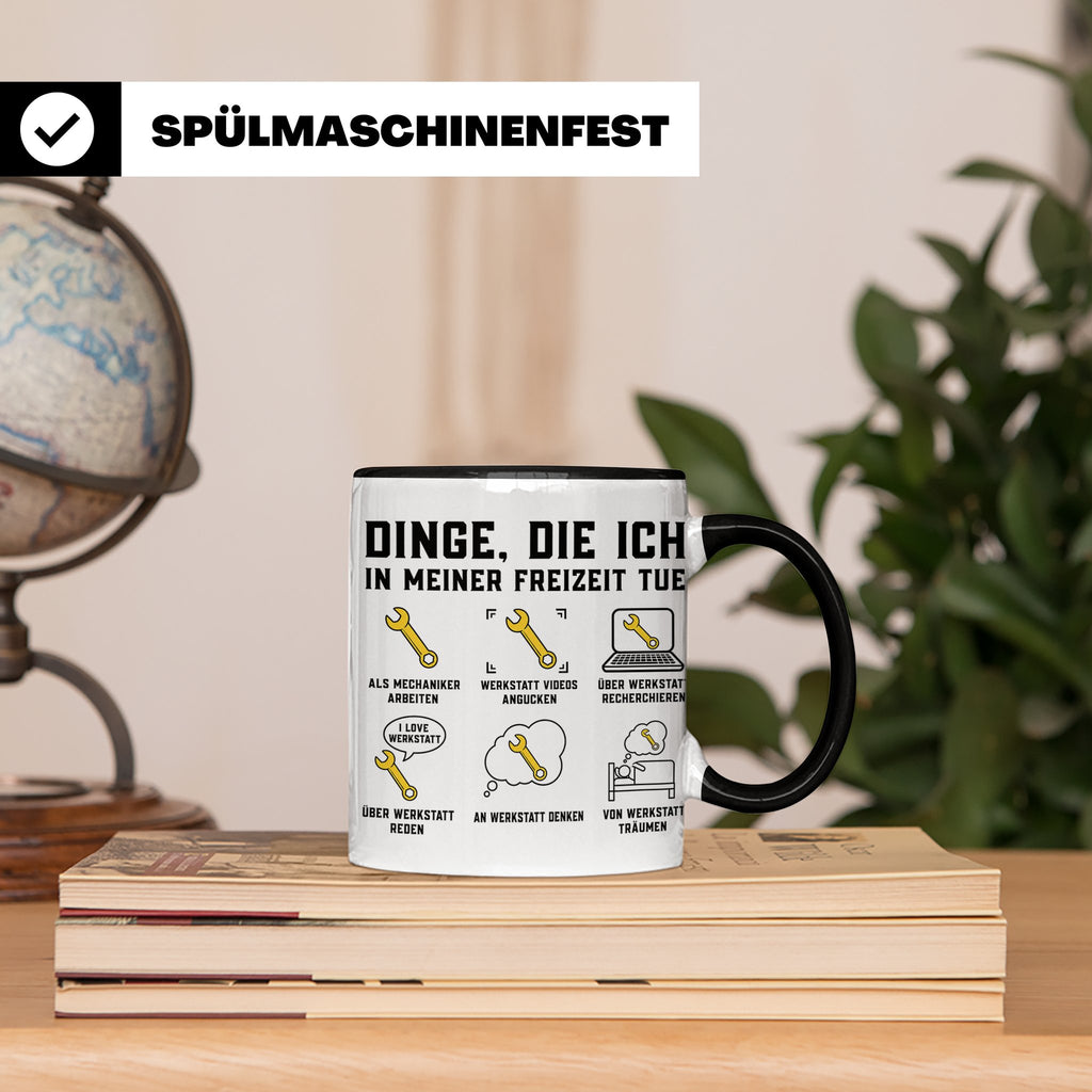 Mechaniker Tasse lustig Dinge die ich tue Geschenk für Schra – Schwarz [farbe:schwarz]
