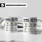 Gärtner Tasse lustig Dinge die ich in meiner Freizeit tue Sp – Weiß [farbe:weiß]