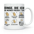 Hamster Tasse 'Dinge die ich in meiner Freizeit tue' lustige – Weiß [farbe:weiß]