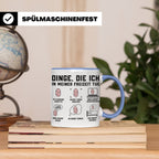 Hebamme Tasse lustiger Spruch Dinge die ich tue | Geschenk f – Blau [farbe:blau]