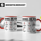 Hebamme Tasse lustiger Spruch Dinge die ich tue | Geschenk f – Rot [farbe:rot]