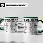 Hebamme Tasse lustiger Spruch Dinge die ich tue | Geschenk f – Grün [farbe:grün]