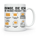 Elektroniker Tasse "Dinge die ich in meiner Freizeit tue" Ge – Weiß [farbe:weiß]