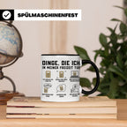 Buchhalter Tasse lustig Dinge die ich in meiner Freizeit tue – Schwarz [farbe:schwarz]