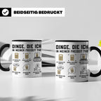 Buchhalter Tasse lustig Dinge die ich in meiner Freizeit tue – Schwarz [farbe:schwarz]