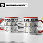 Buchhalter Tasse lustig Dinge die ich in meiner Freizeit tue – Rot [farbe:rot]