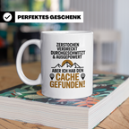 Geocaching Tasse - Zerstochen Verdreckt Cache gefunden Gesch – Weiß [farbe:weiß]