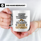 Geocaching Tasse - Zerstochen Verdreckt Cache gefunden Gesch – Weiß [farbe:weiß]
