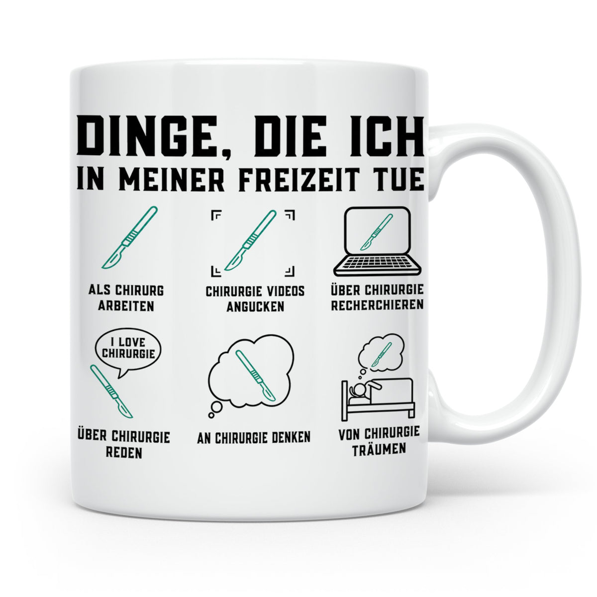 Chirurg Tasse lustig Dinge die ich tue Geschenk für Arzt Med – Weiß [farbe:weiß]