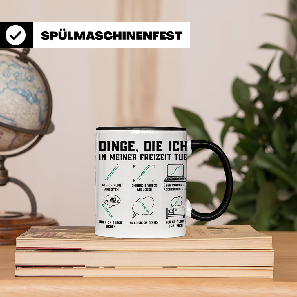 Chirurg Tasse lustig Dinge die ich tue Geschenk für Arzt Med – Schwarz [farbe:schwarz]