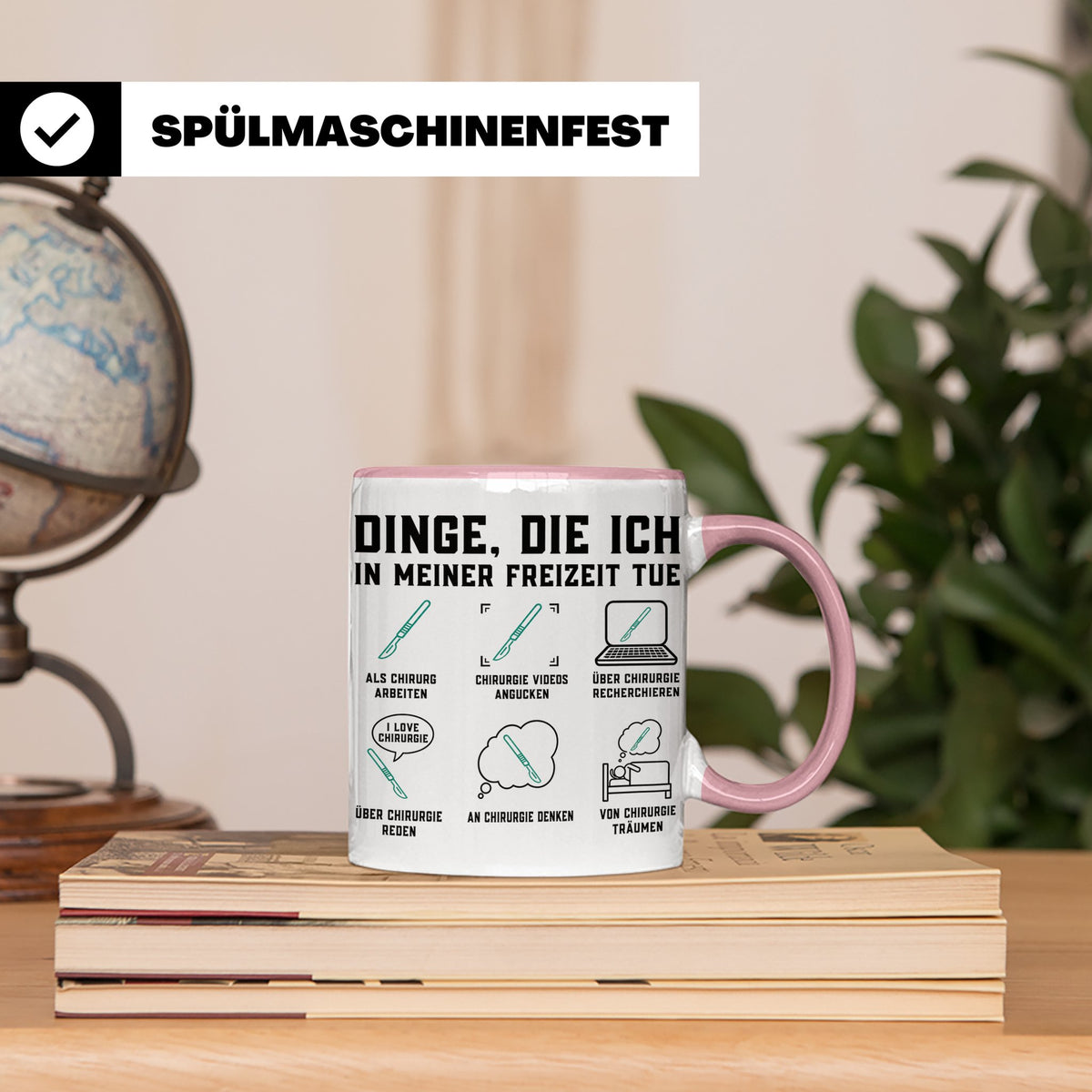 Chirurg Tasse lustig Dinge die ich tue Geschenk für Arzt Med – Rosa [farbe:rosa]