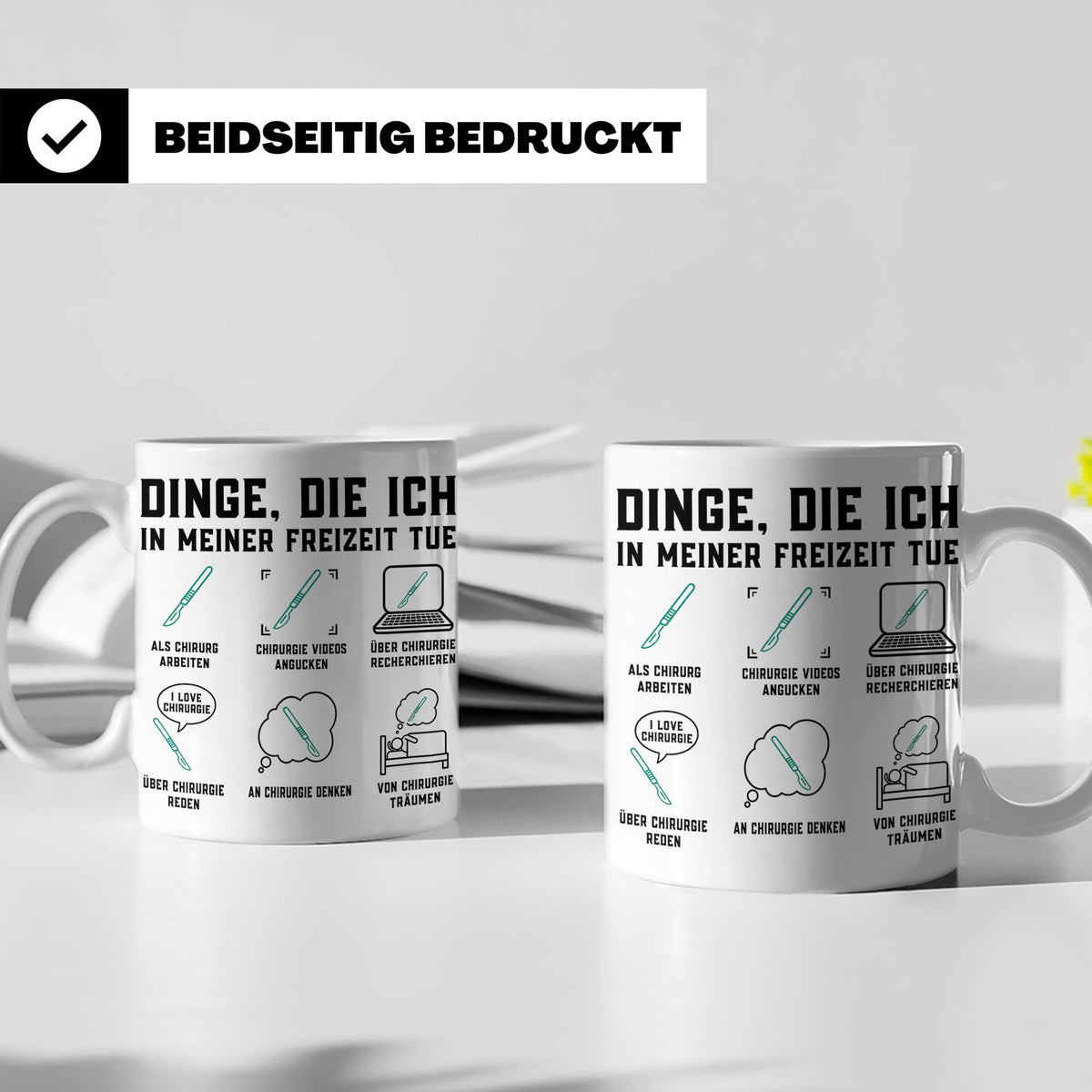 Chirurg Tasse lustig Dinge die ich tue Geschenk für Arzt Med – Weiß [farbe:weiß]