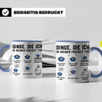 Polizist Tasse lustig Dinge die ich in meiner Freizeit tue K – Blau [farbe:blau]